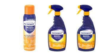 Microban 24 Multi-Purpose Cleaner, Sanitizing Spray and Bathroom Cleaner