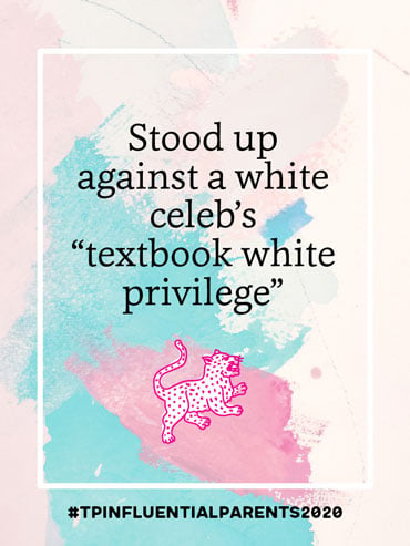 Stood up against a white celeb's 'textbook white privilege'